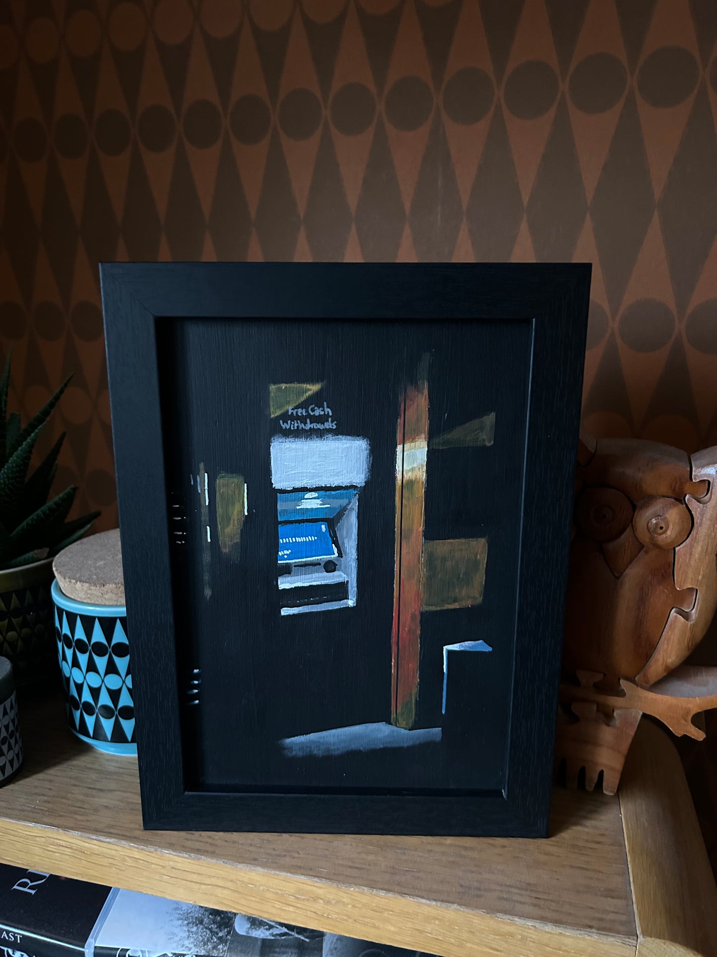 ‘Did it feel special to you? Then it was special’ A5 night painting. Acrylic on board. Framed. 2025 29