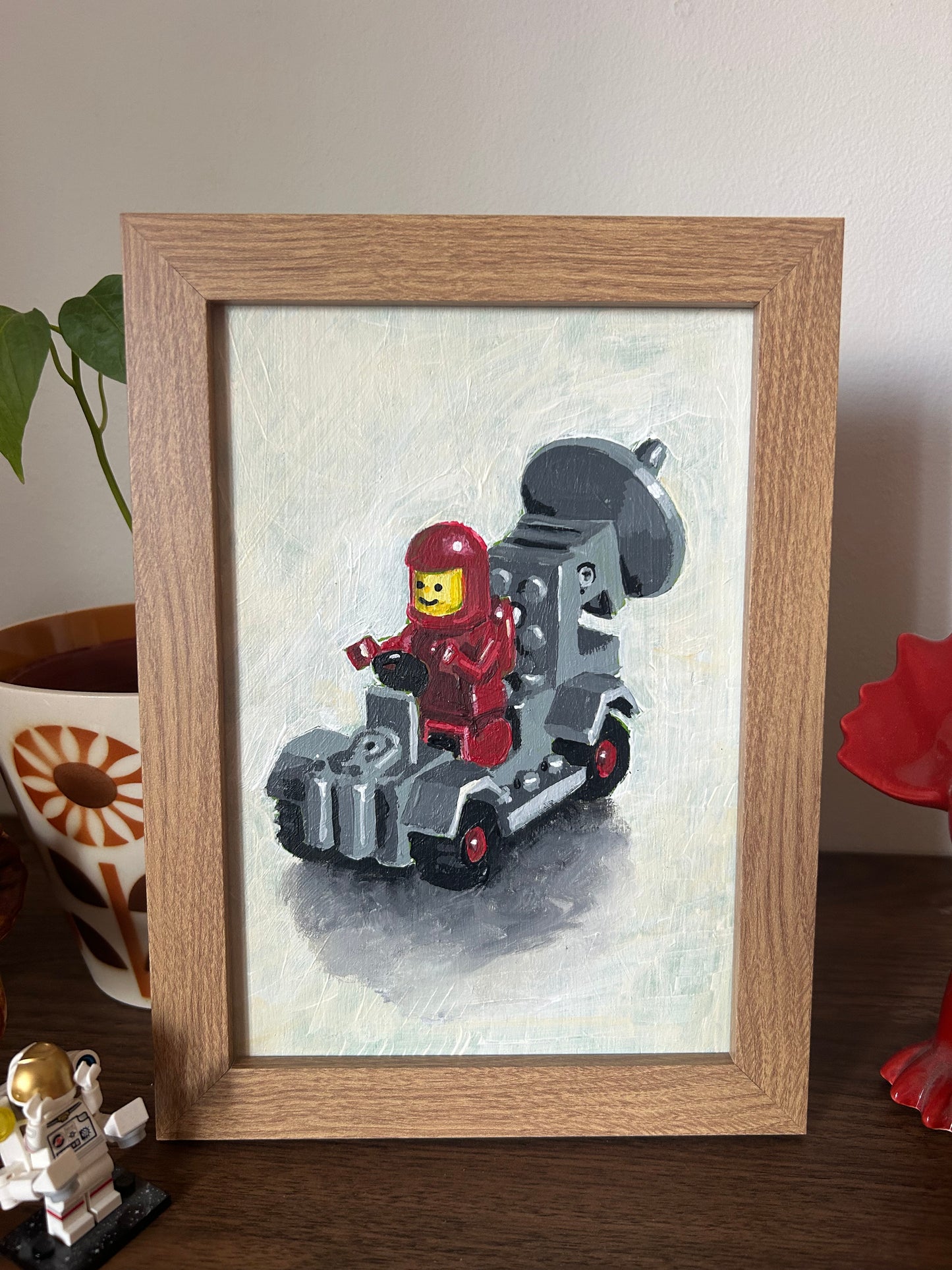 ‘I Will Hear You’. Lego 1979 set 889. A5 painting. Acrylic on board. Framed. 2025
