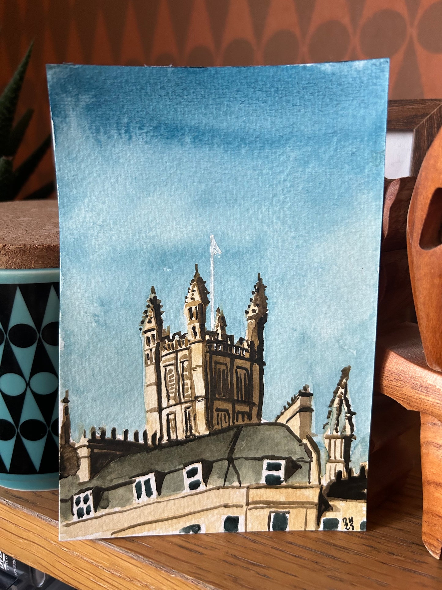 Bath Abbey, watercolour painting