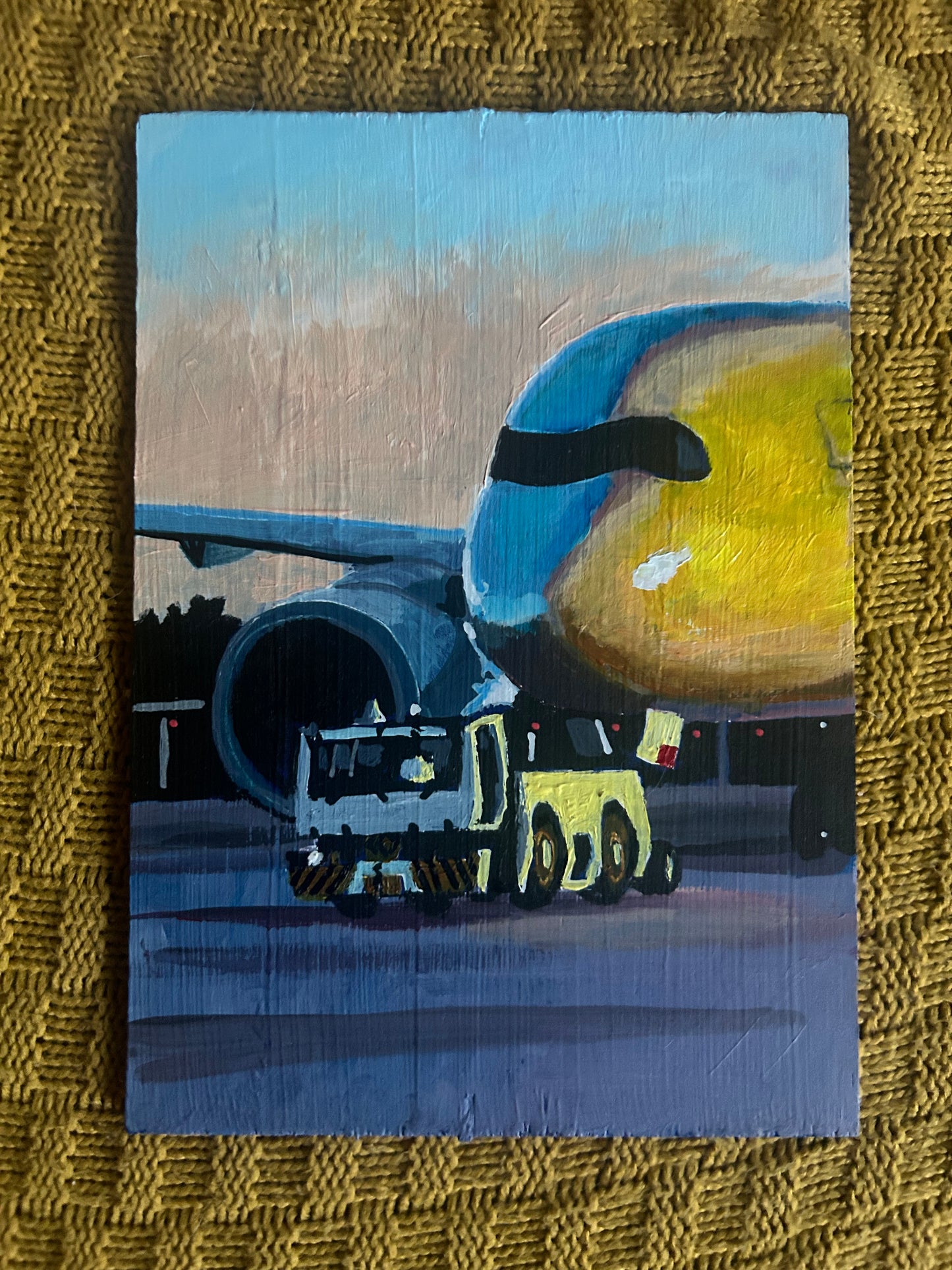 A5 Painting of Airport Vehicle ‘I believe we can’