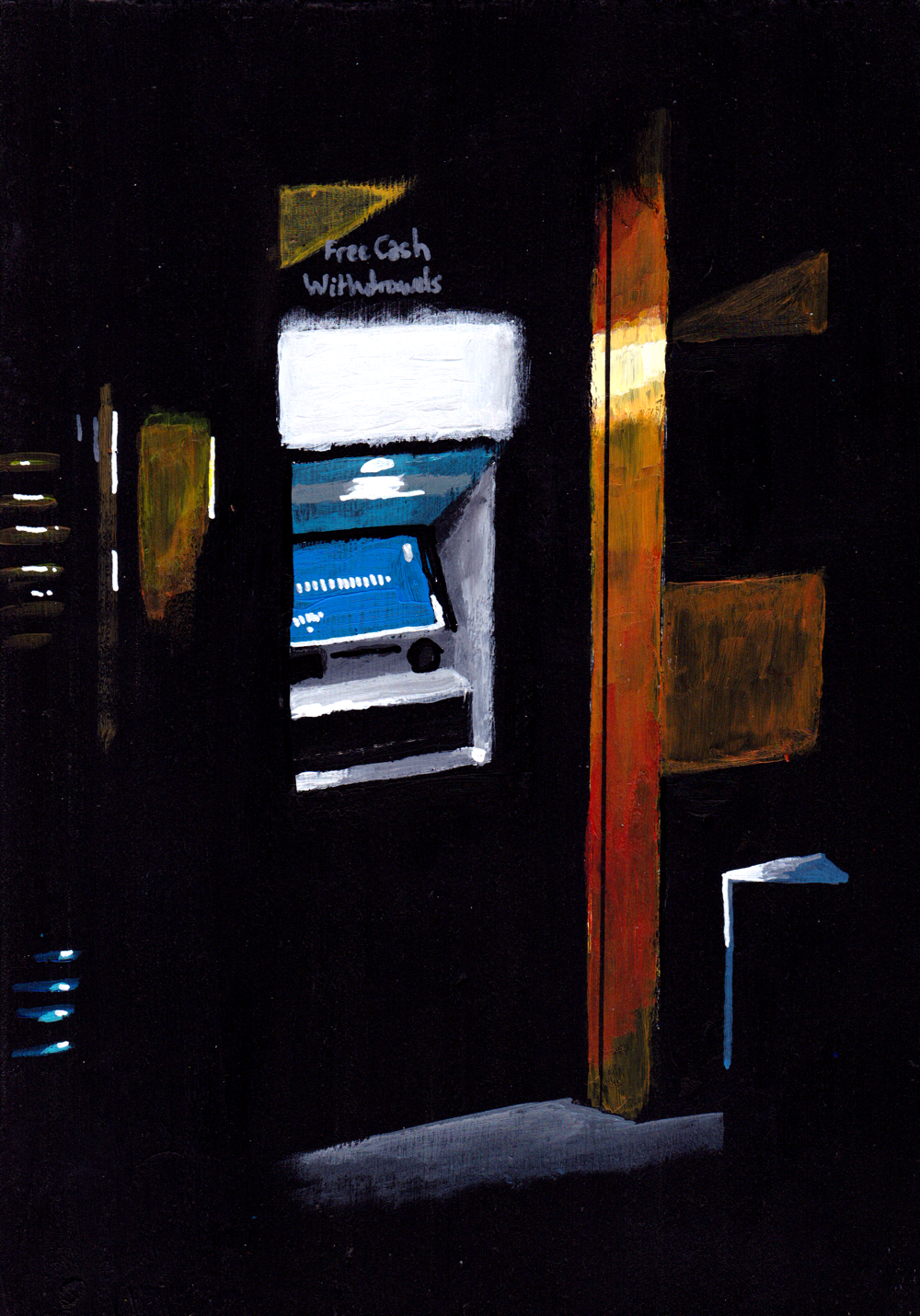 ‘Did it feel special to you? Then it was special’ A5 night painting. Acrylic on board. Framed. 2025 29