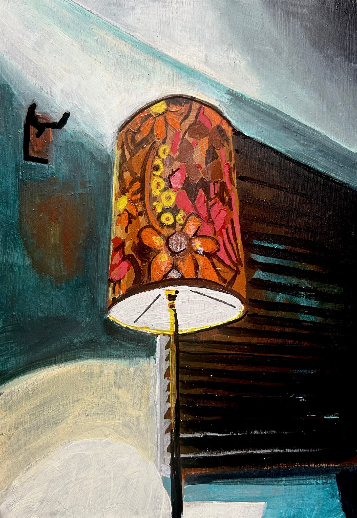 ‘I Won’t Burn Bright’. A5 painting. Acrylic on board. Framed. 2025