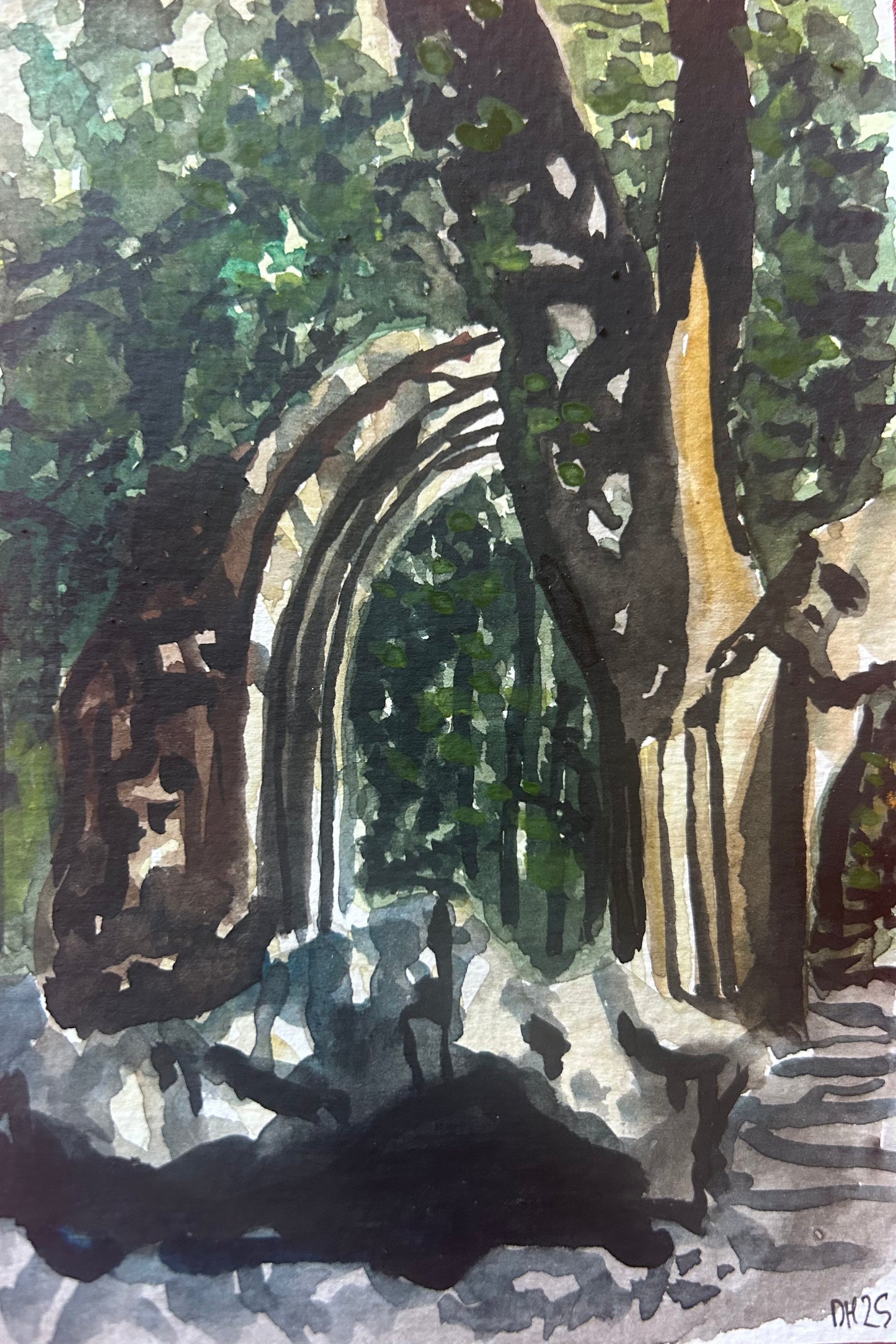 Sydenham Hill Woods Folly. Painted on site (Au Plein Air)