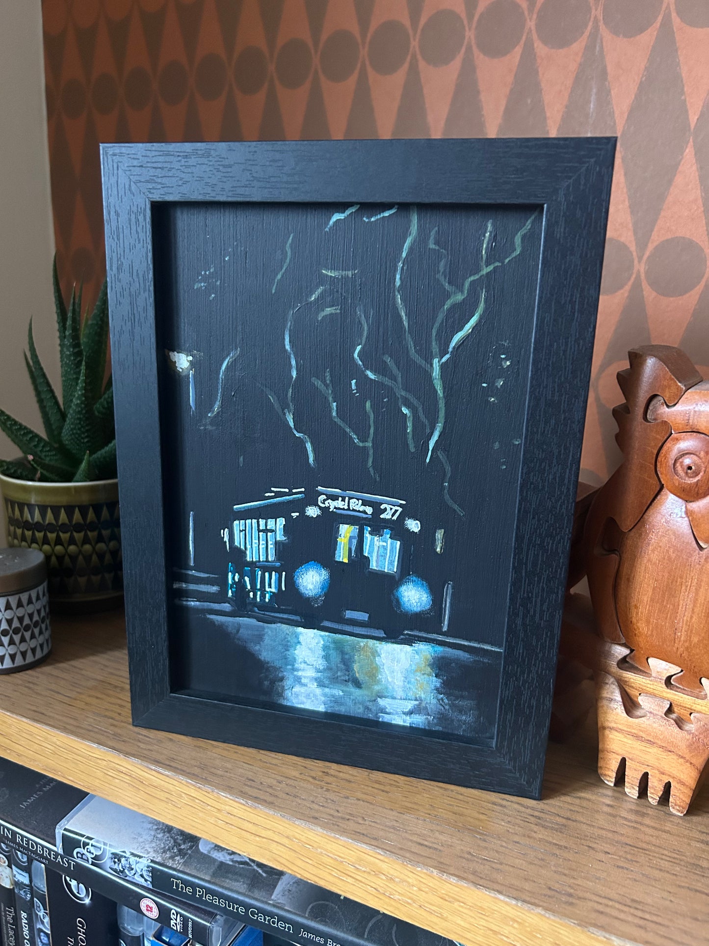 ‘It will take forever’ A5 night painting. Acrylic on board. Framed. 2025 33