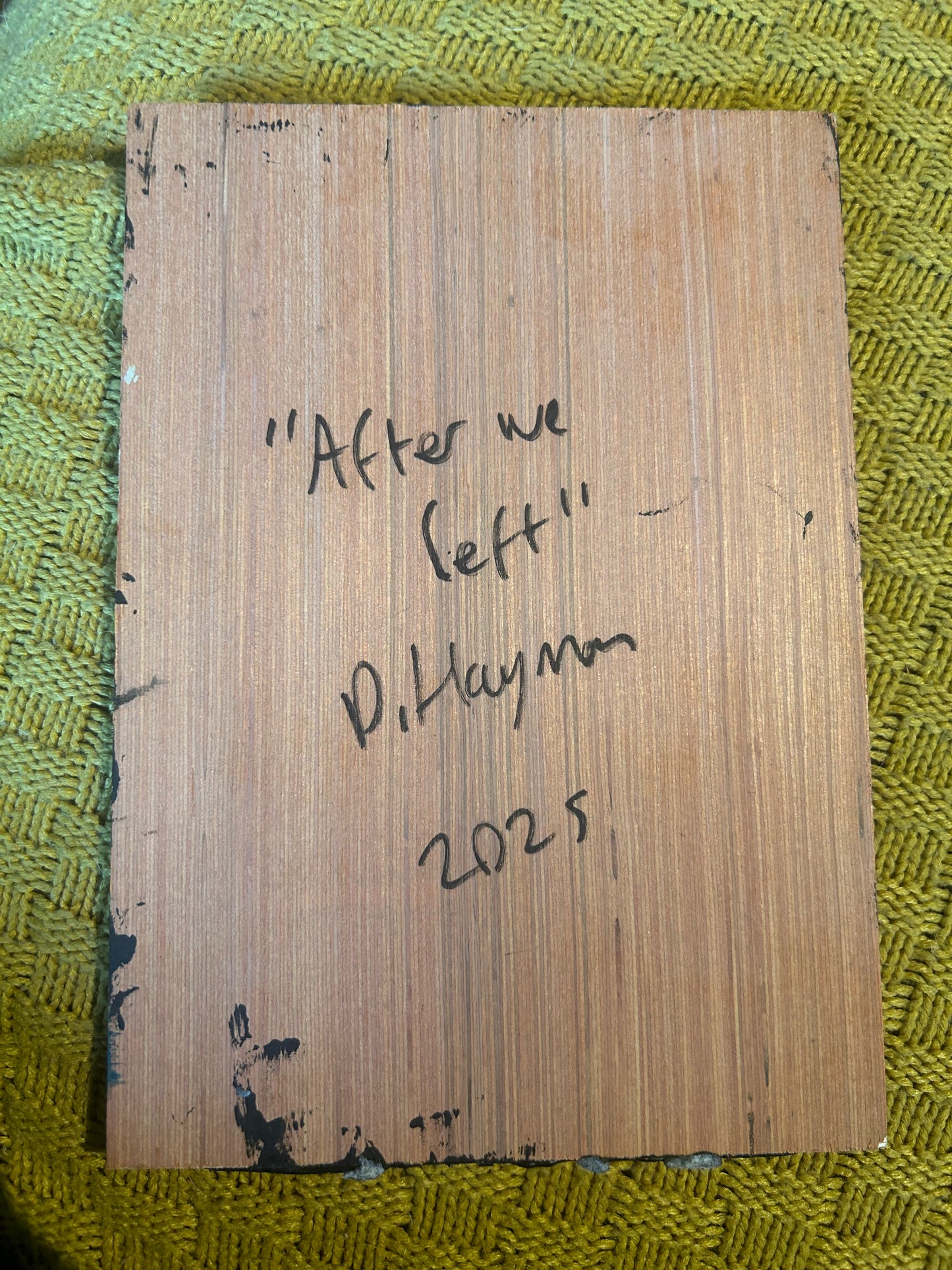 ‘After We Leave’ A5 night painting. Acrylic on board. Framed. 2025