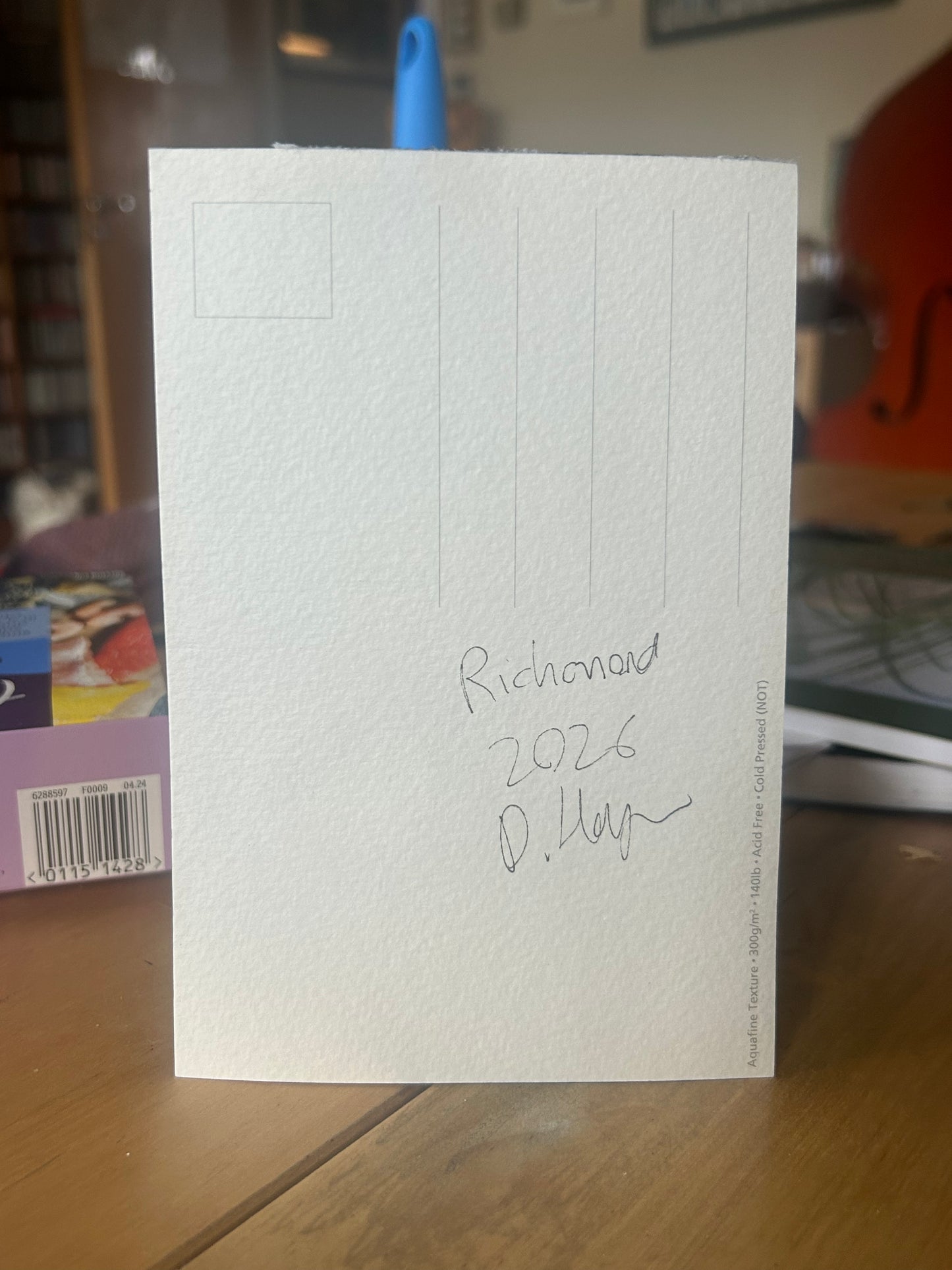 Richmond Underground Station at night, London. Postcard painting. Watercolour.