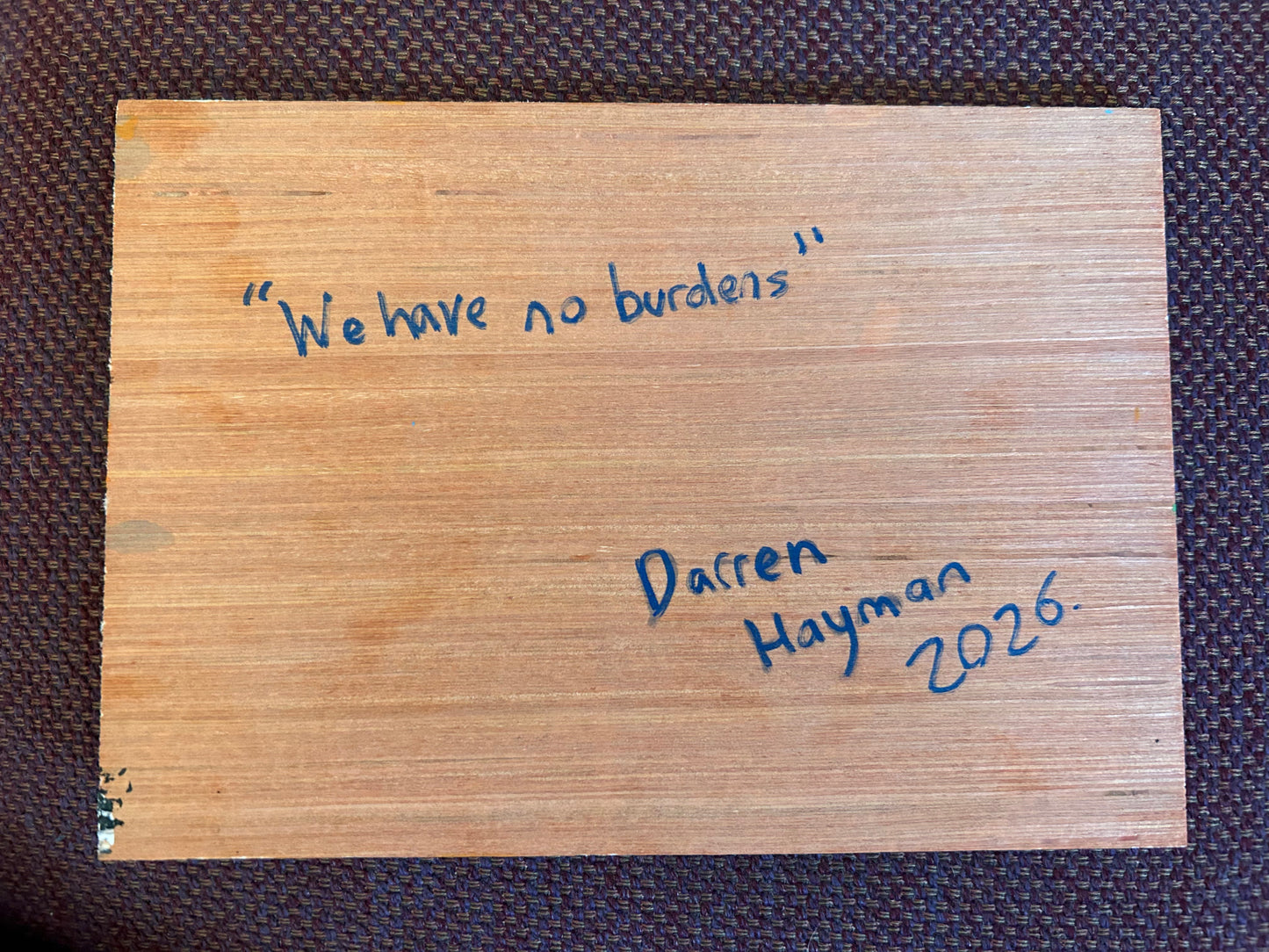 ‘We Used To Be More’ A5 painting of prefab house on the Excalibur estate in Catford, London. Acrylic on board. Framed. 2026.