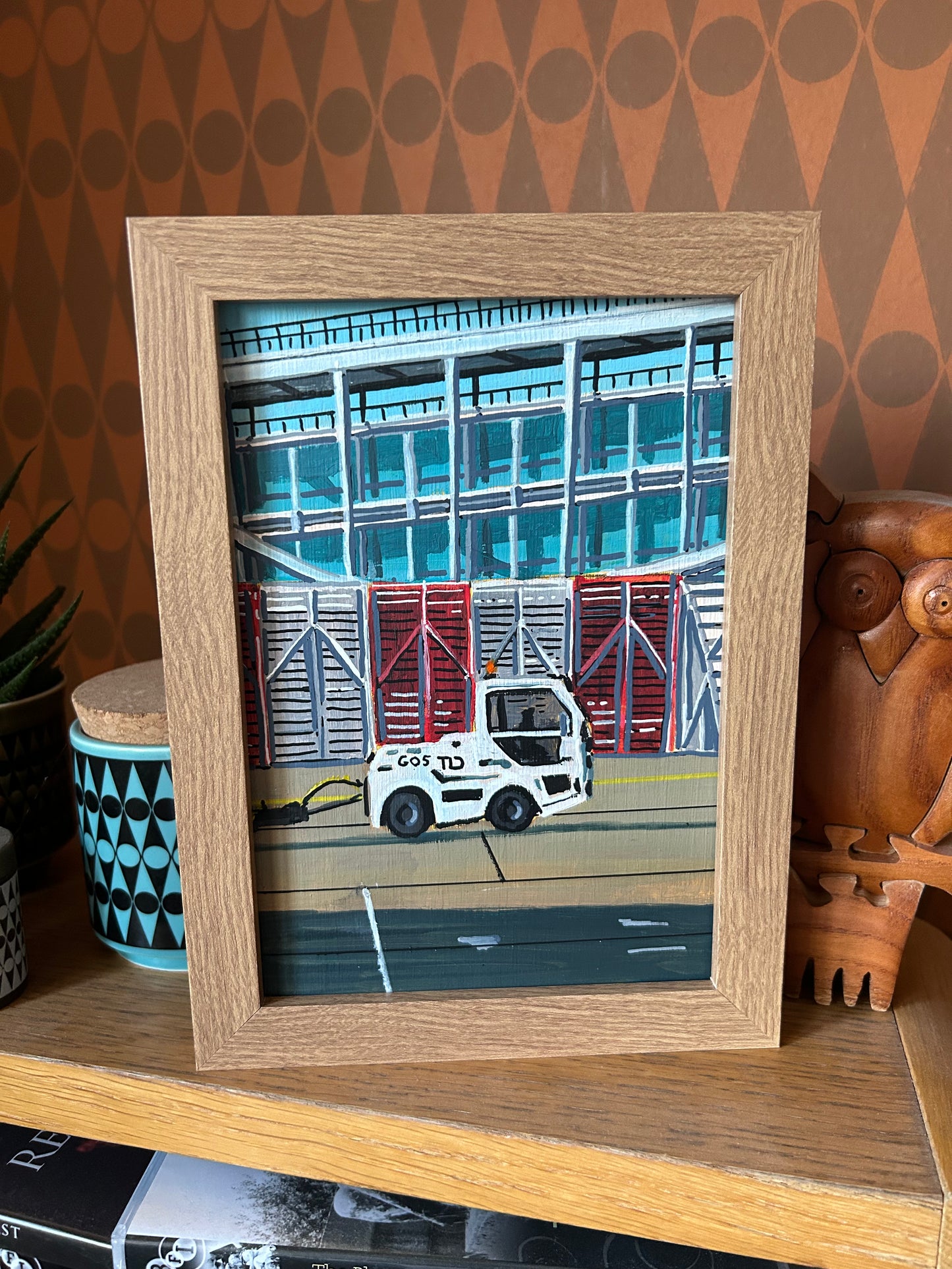 A5 Painting of Airport Vehicle 11 'There’s nothing going on, honest’