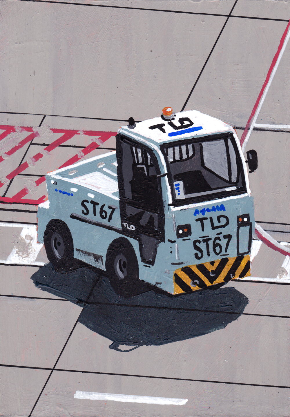 A5 Painting of Airport Vehicle 09 'I know I let you down'