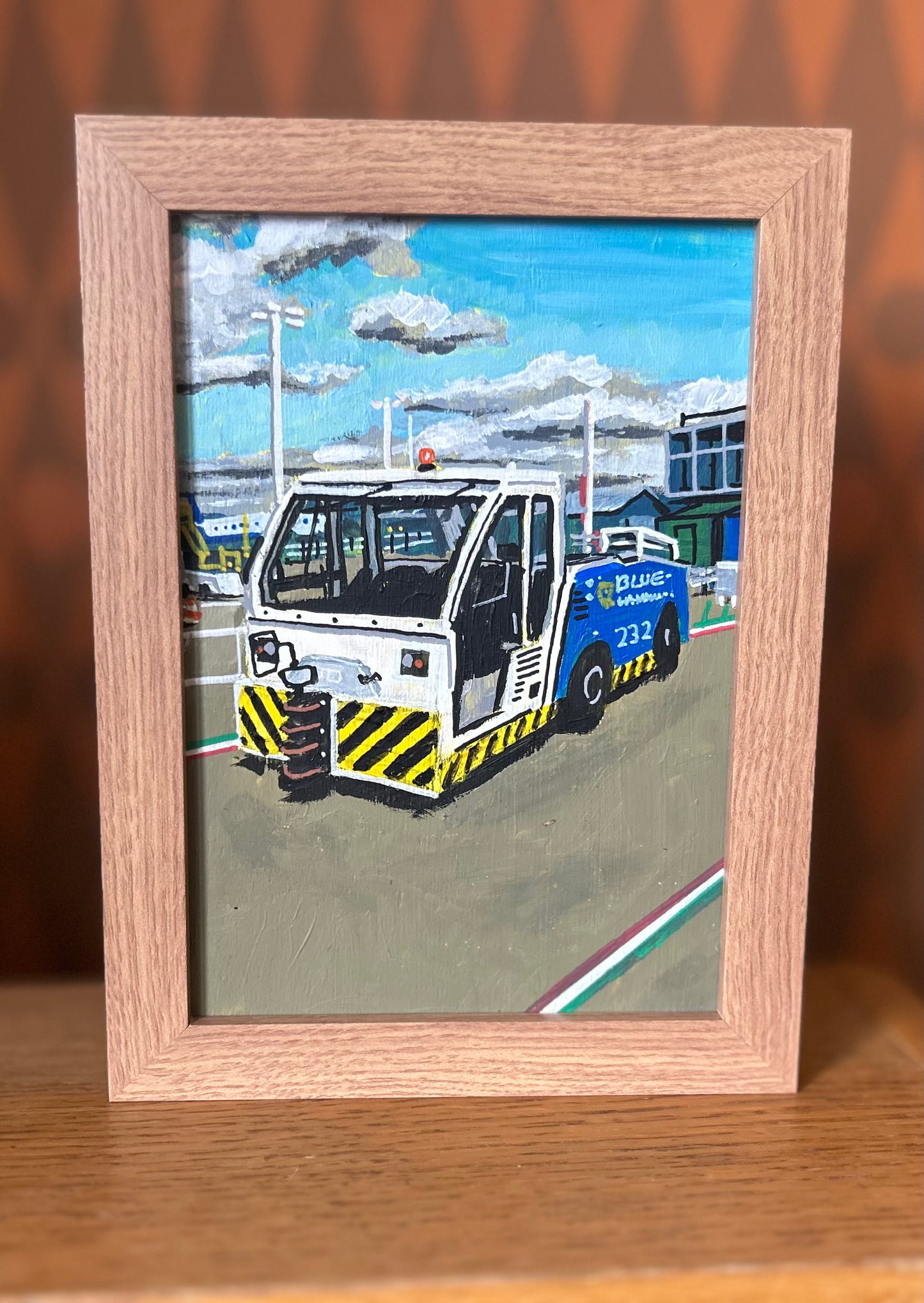 A5 Painting of Airport Vehicle 06 'I'm so tired of being wrong.'