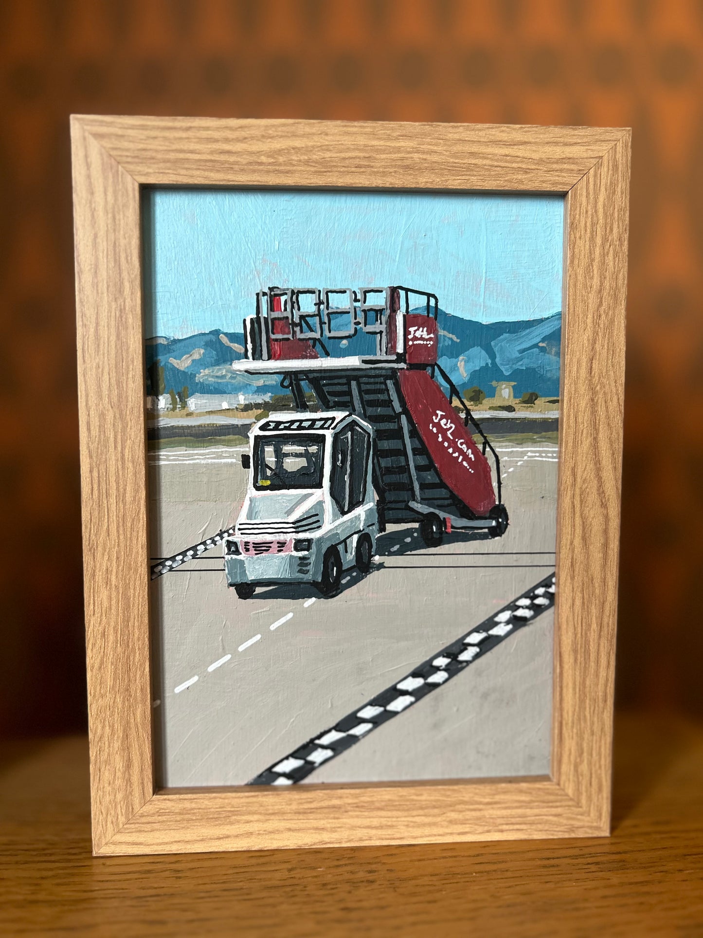 A5 Painting of Airport Vehicle 10 'You have never been a burden'