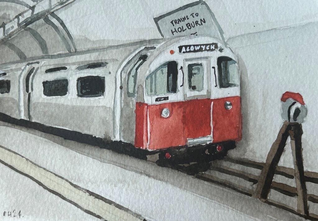 Ghost Stations for Halloween. Aldwych. One of the last trains at Aldwych/The Strand #4