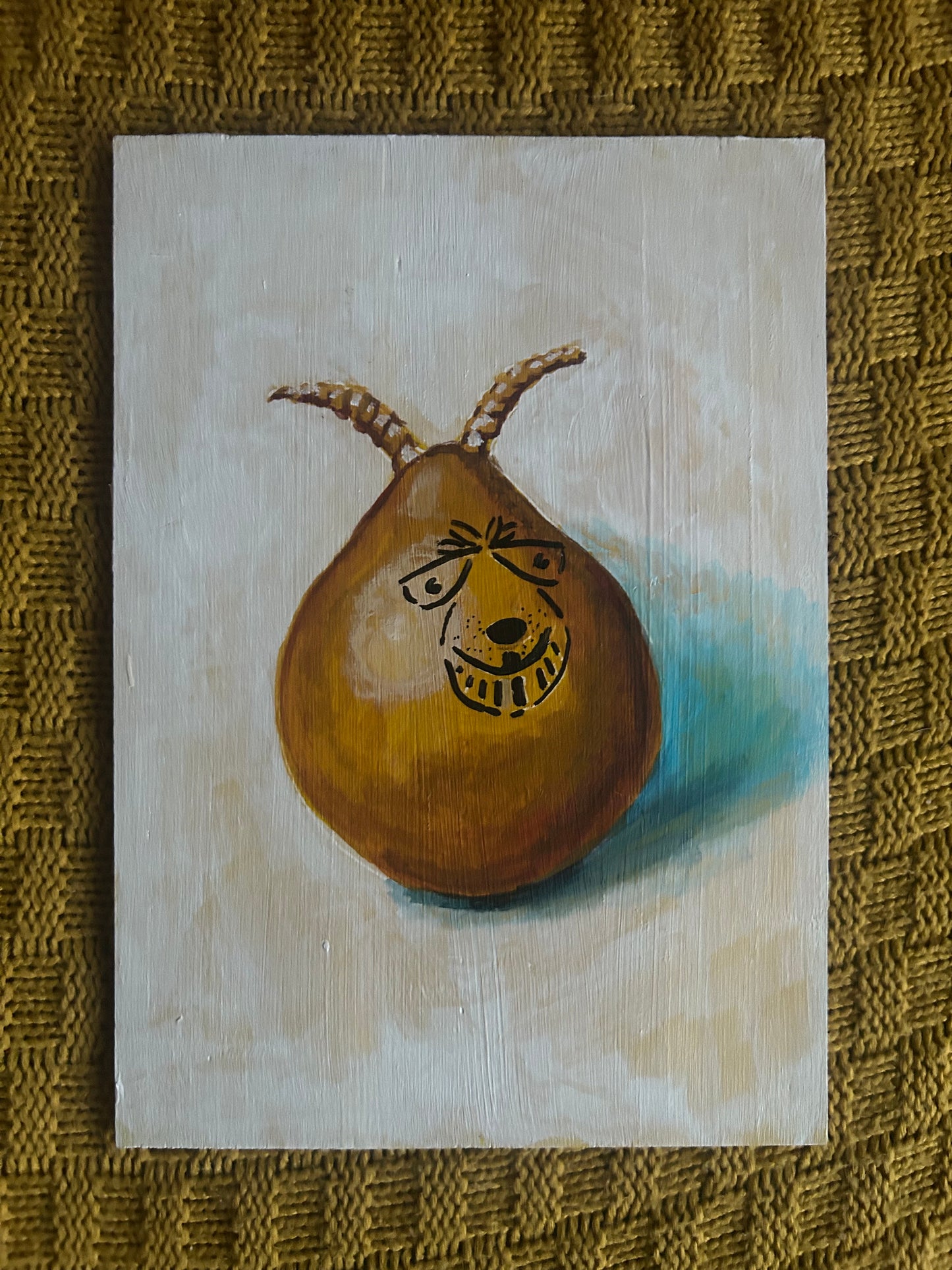 ‘I Was Yours’ Painting of Space Hopper toy. Acrylic on board. Framed. 2025.