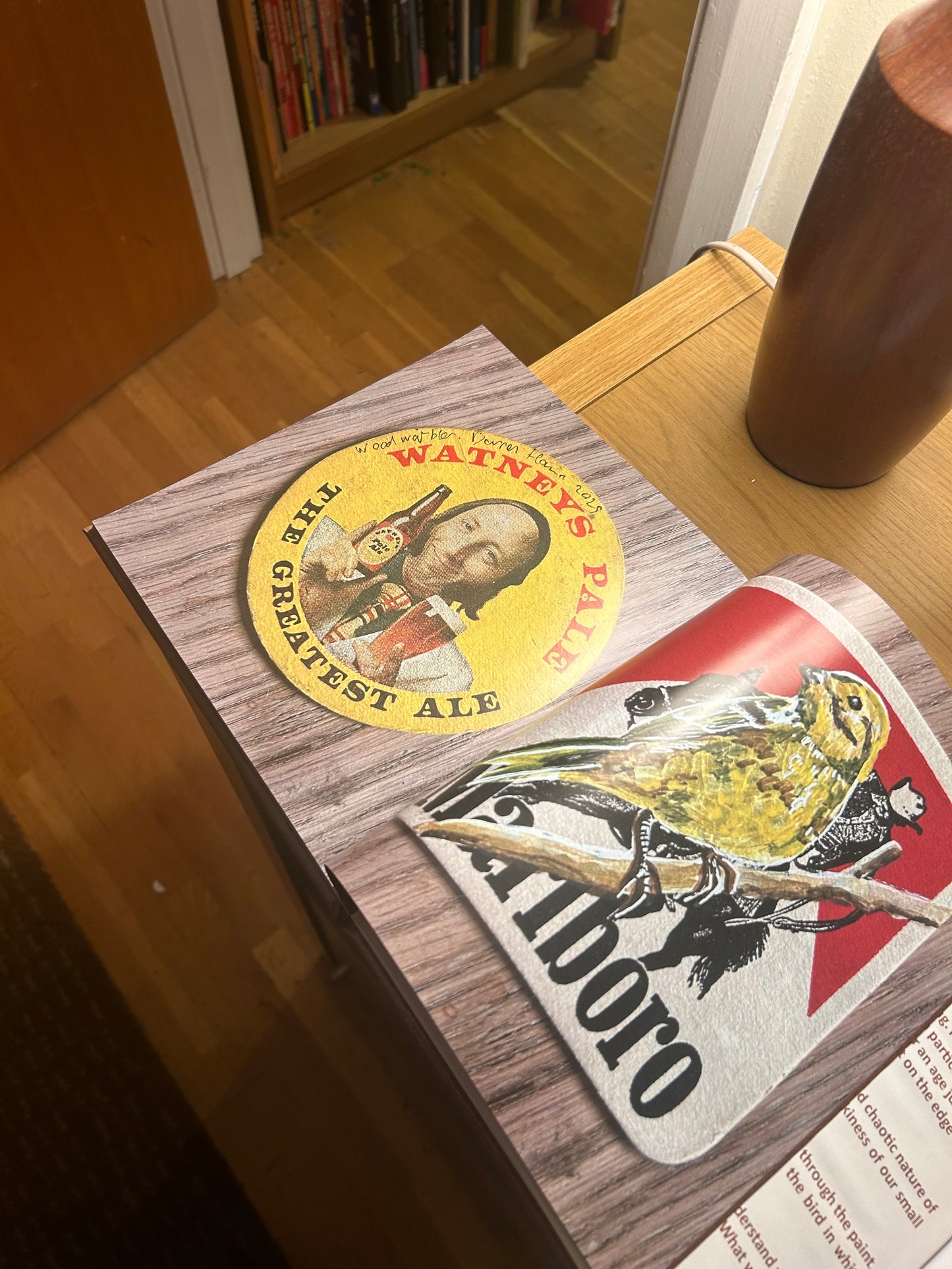 Birds on Beer Mats. A 104 page hardback book. 21cm x 21cm.