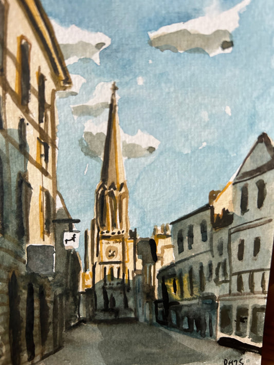 St Michael’s Church, watercolour painting