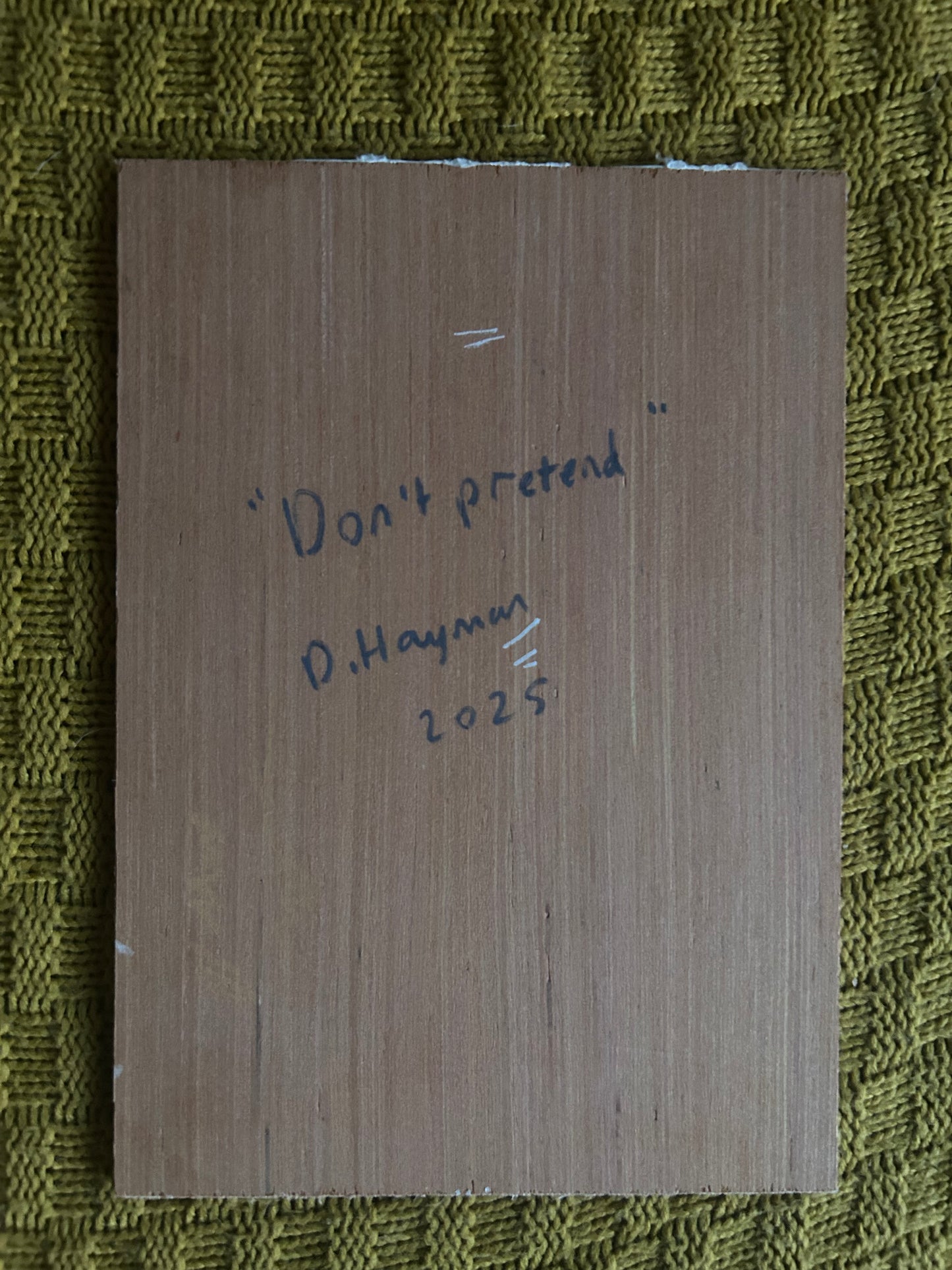 ‘Don’t Pretend’. Painting of Big Trak toy. Acrylic on board. Framed. 2025.