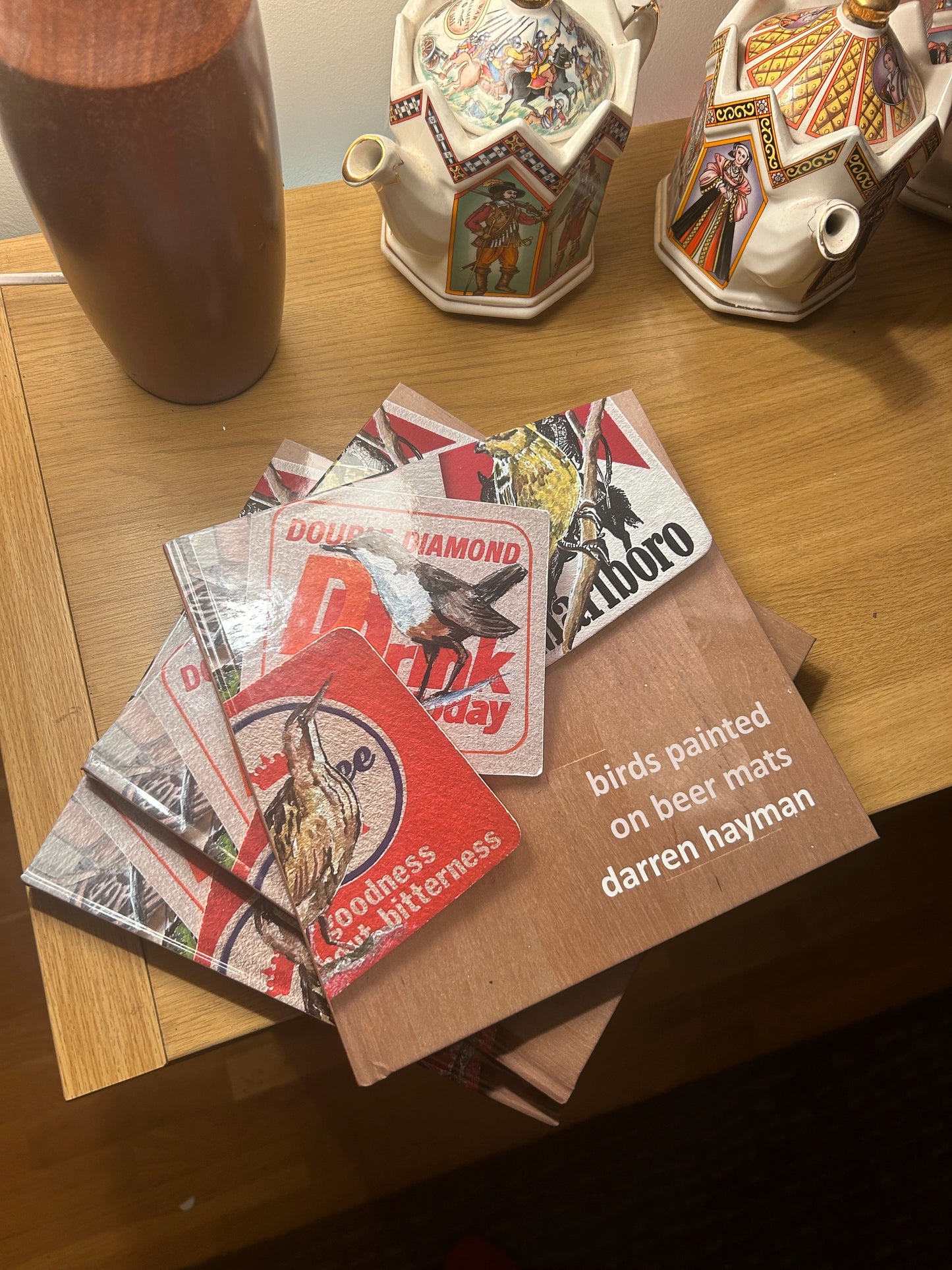 Birds on Beer Mats. A 104 page hardback book. 21cm x 21cm.