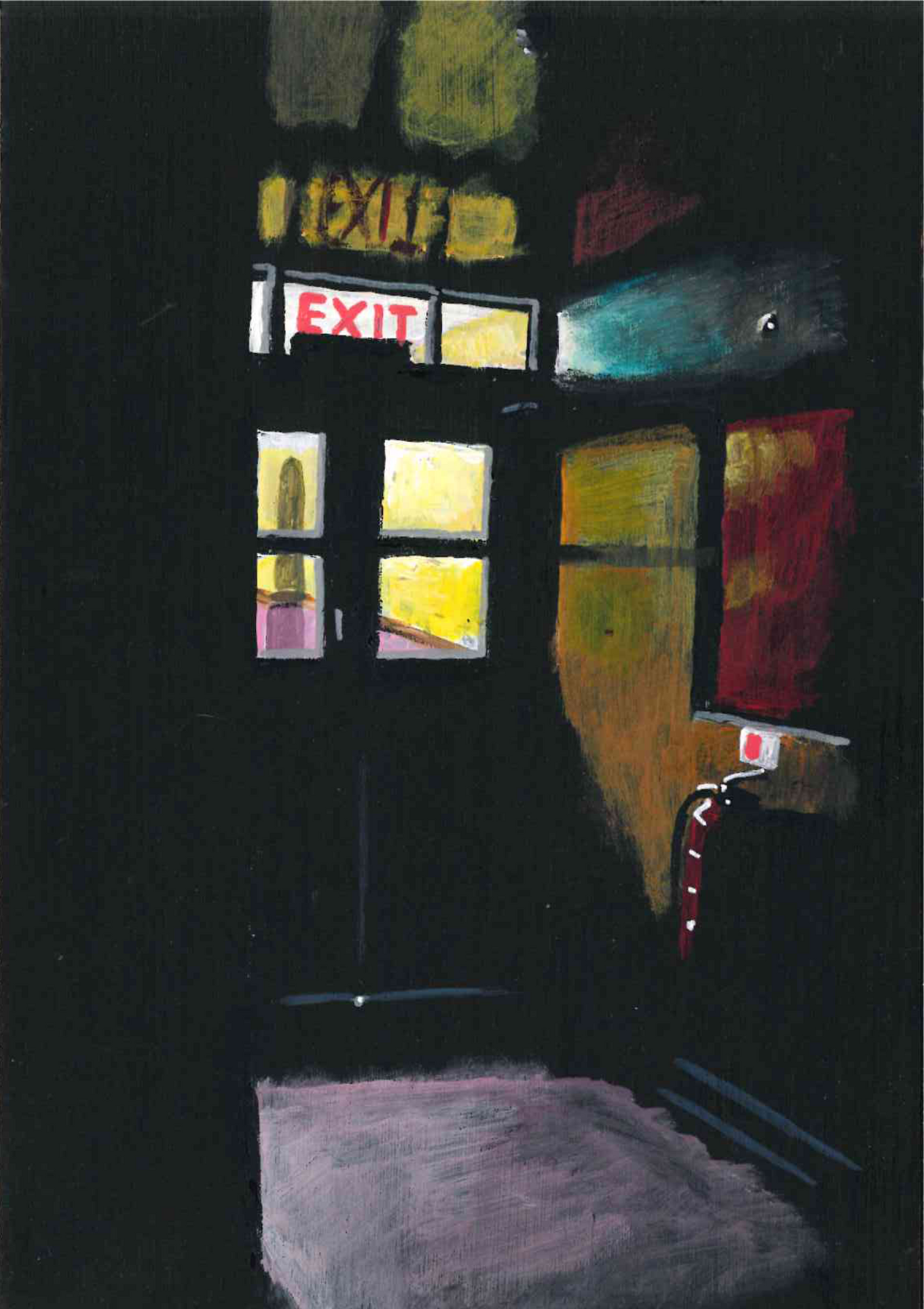 ‘I Have Done This Before’ A5 night painting. Acrylic on board. Framed. 2026