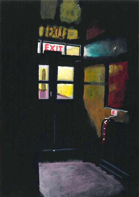‘I Have Done This Before’ A5 night painting. Acrylic on board. Framed. 2026