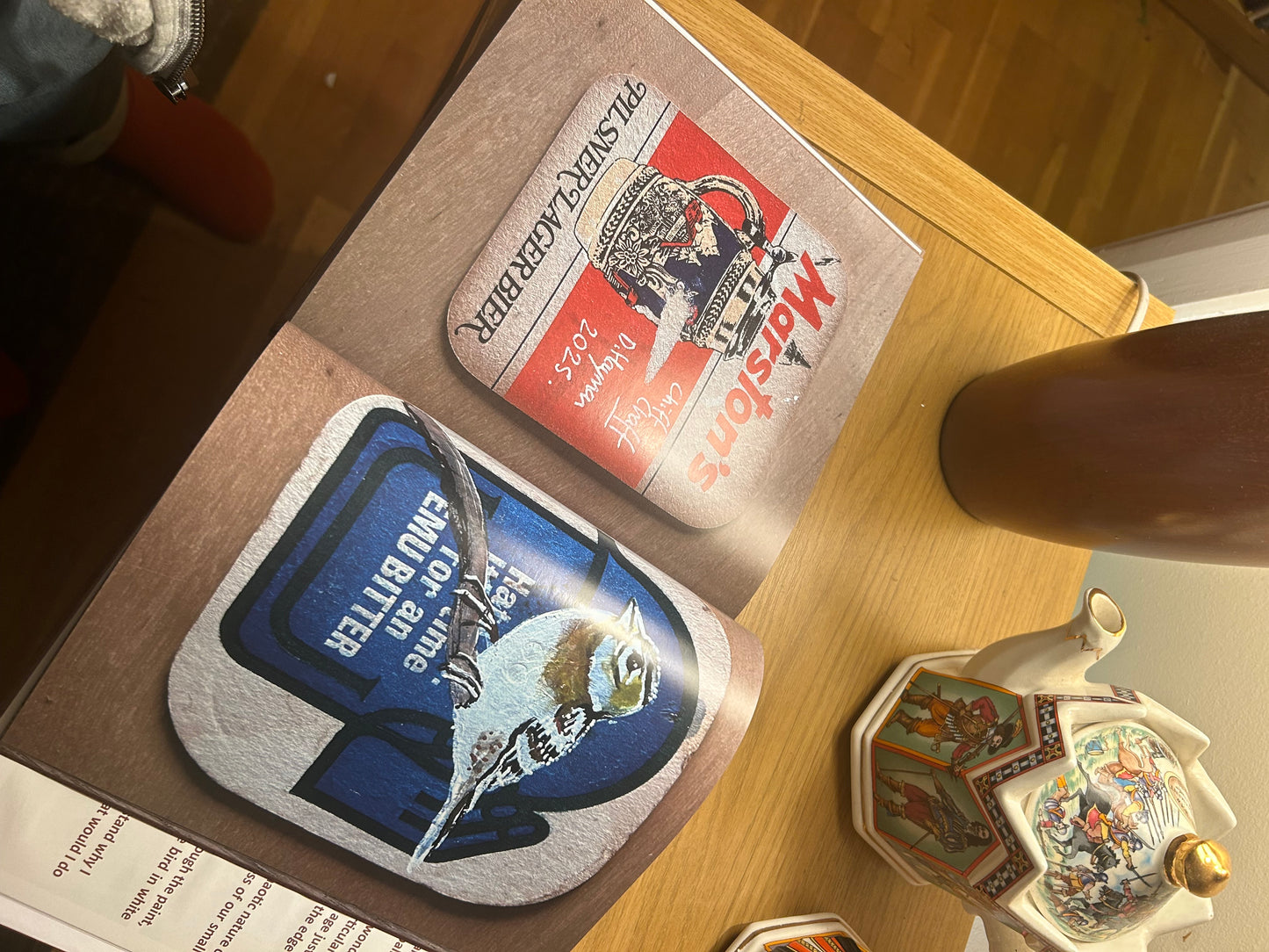 Birds on Beer Mats. A 104 page hardback book. 21cm x 21cm.