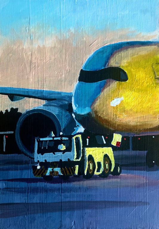 A5 Painting of Airport Vehicle ‘I believe we can’