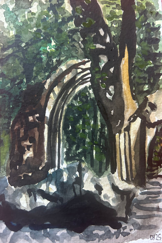 Sydenham Hill Woods Folly. Painted on site (Au Plein Air)