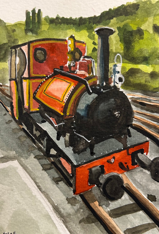 Steam Engine at Corris Railway near Machynlleth, Wales