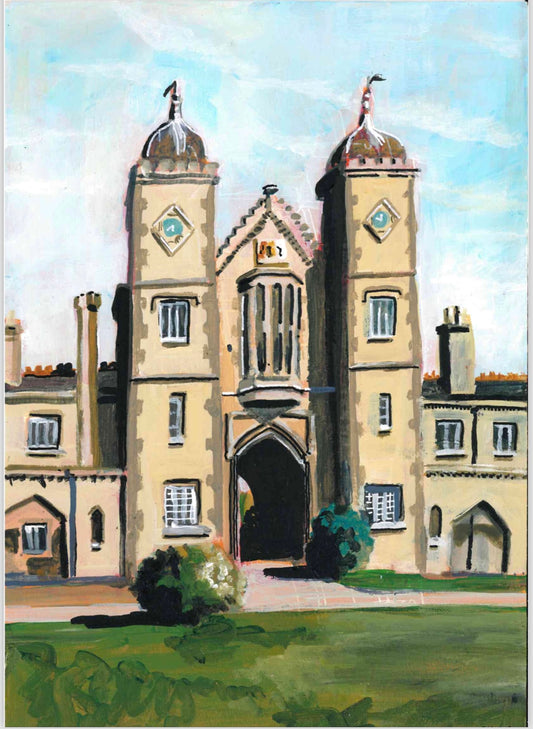 ‘Waterman’s Square’, Penge A4 painting. Acrylic on board. Framed. 2026. Painted on location.