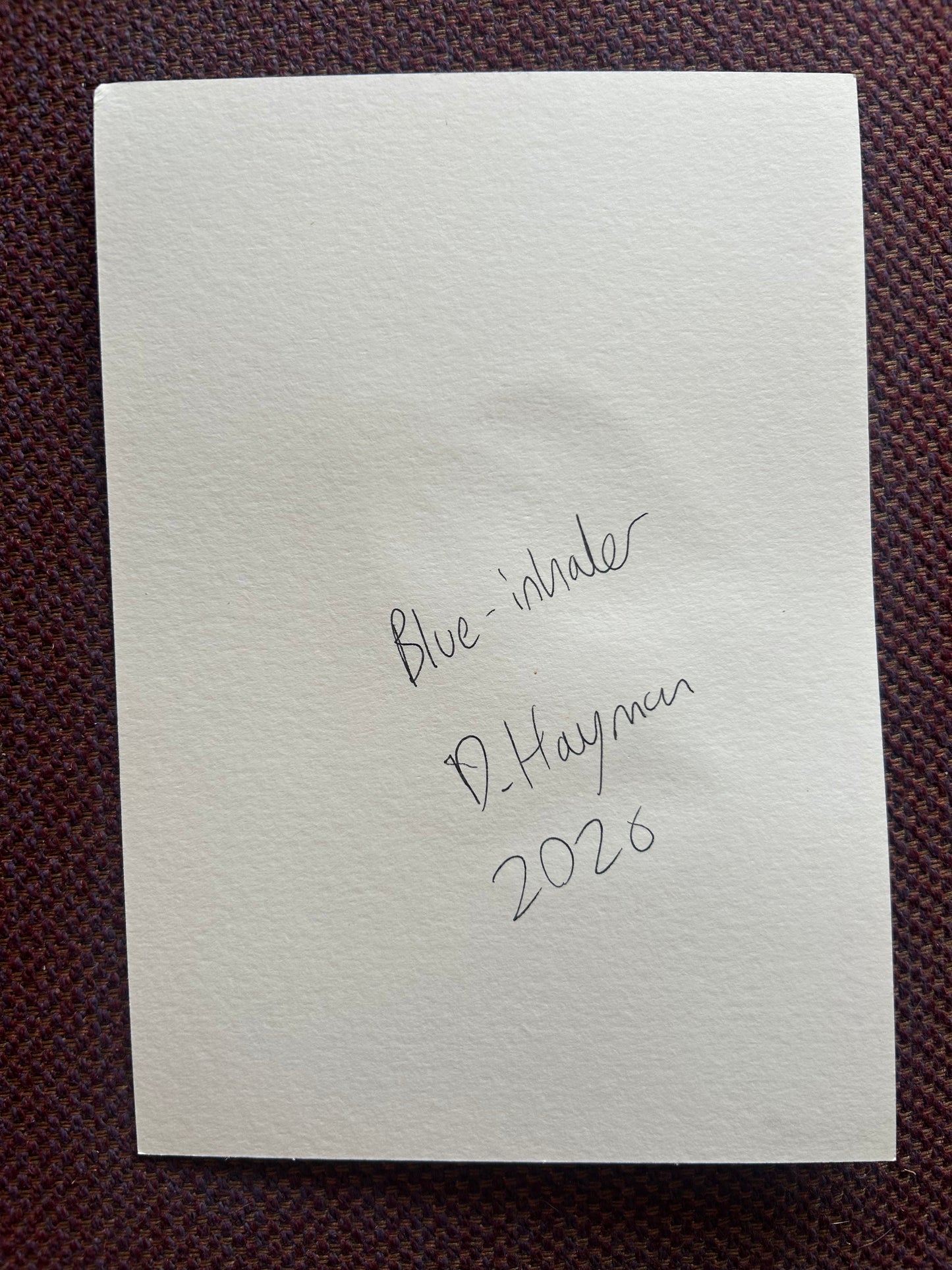 Blue asthma inhaler. A5 Painting. watercolour.