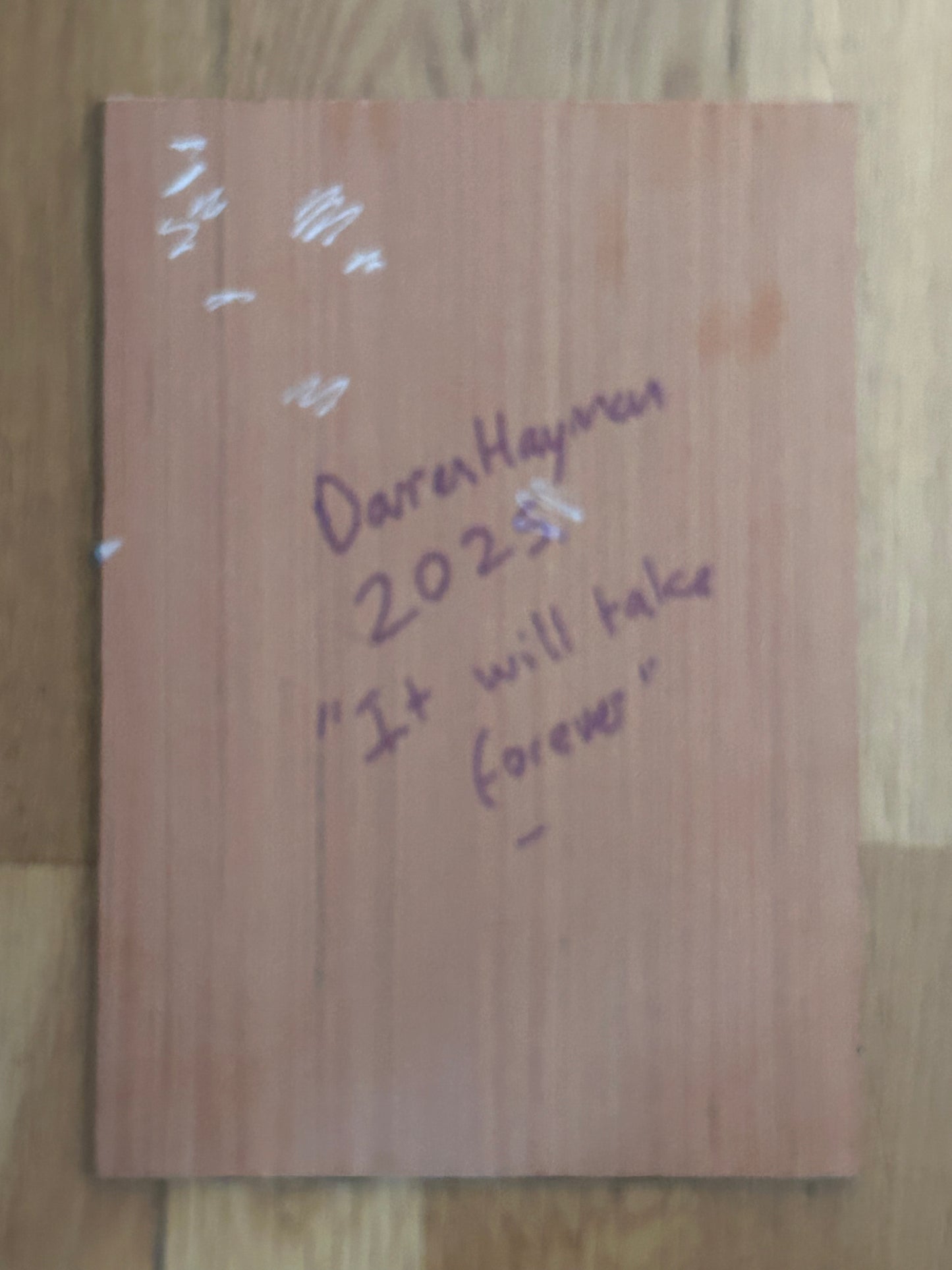 ‘It will take forever’ A5 night painting. Acrylic on board. Framed. 2025 33