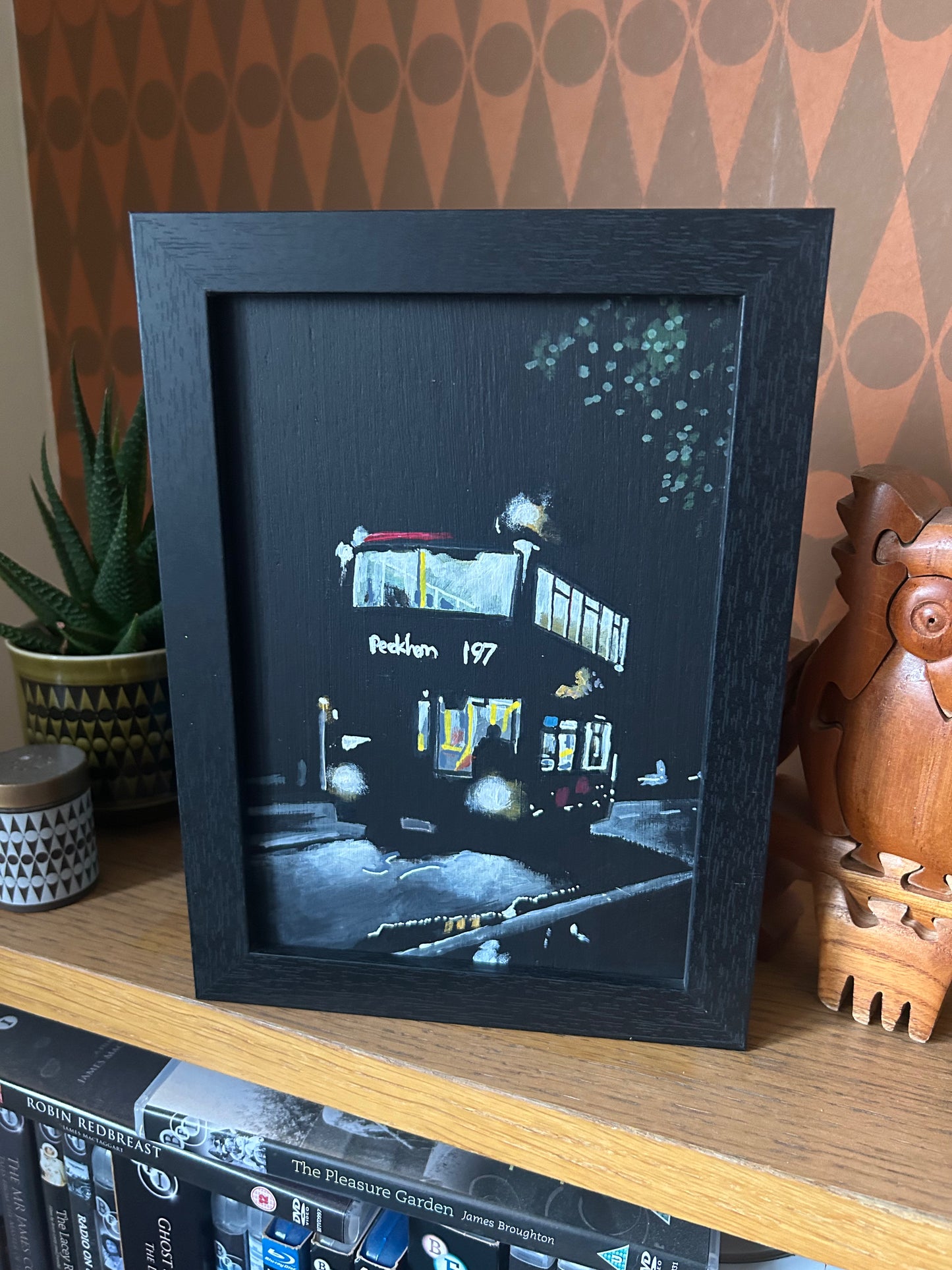 ‘I Think I Can Find My Way’ A5 night painting. Acrylic on board. Framed. 2025 30