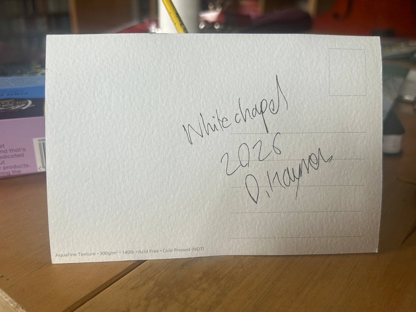 Whitechapel Underground Station, London. Postcard painting. Watercolour.