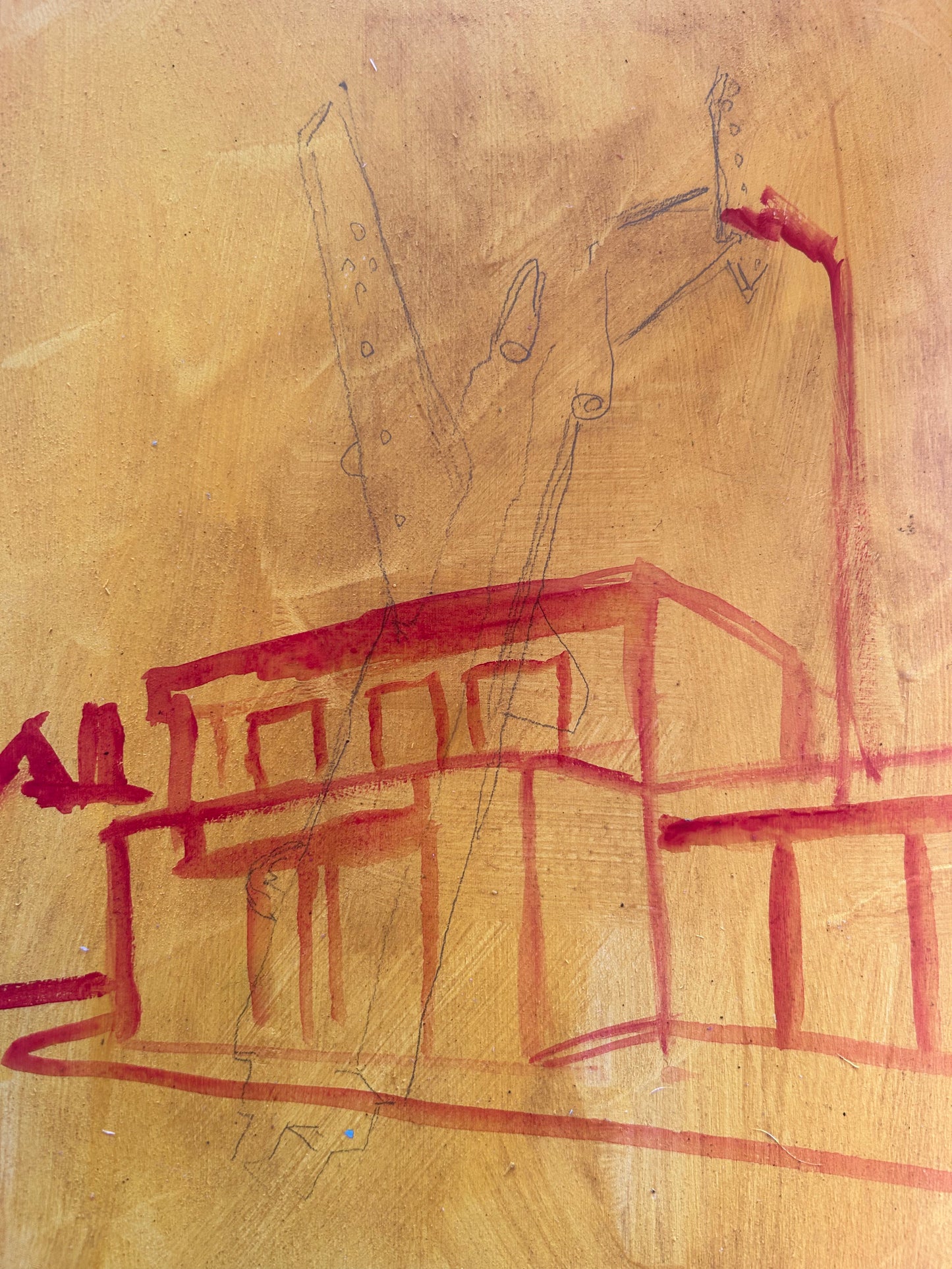 The Crooked Billet pub, Penge A4 painting. Acrylic on board. Framed. 2026. Painted on location.