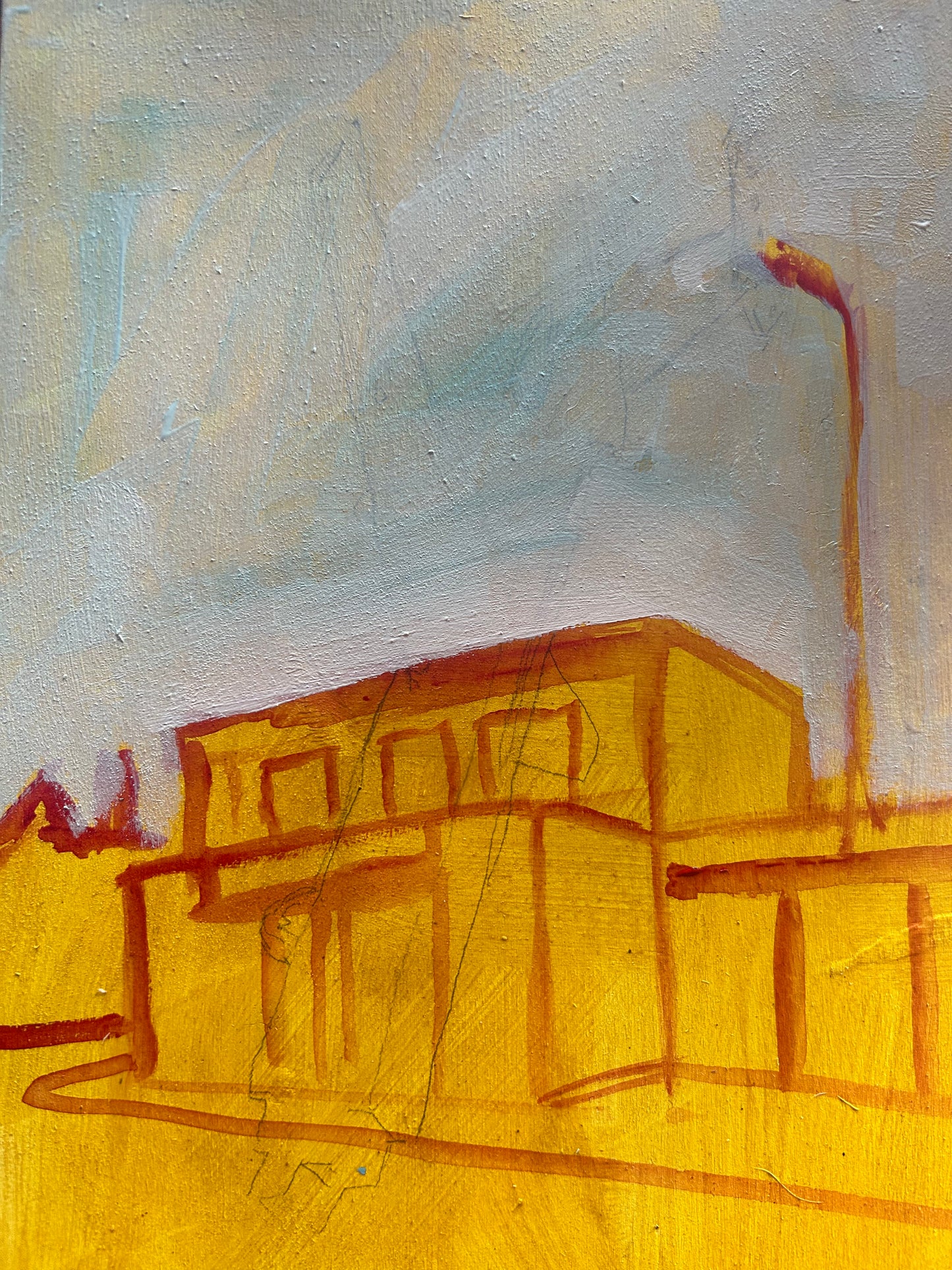 The Crooked Billet pub, Penge A4 painting. Acrylic on board. Framed. 2026. Painted on location.