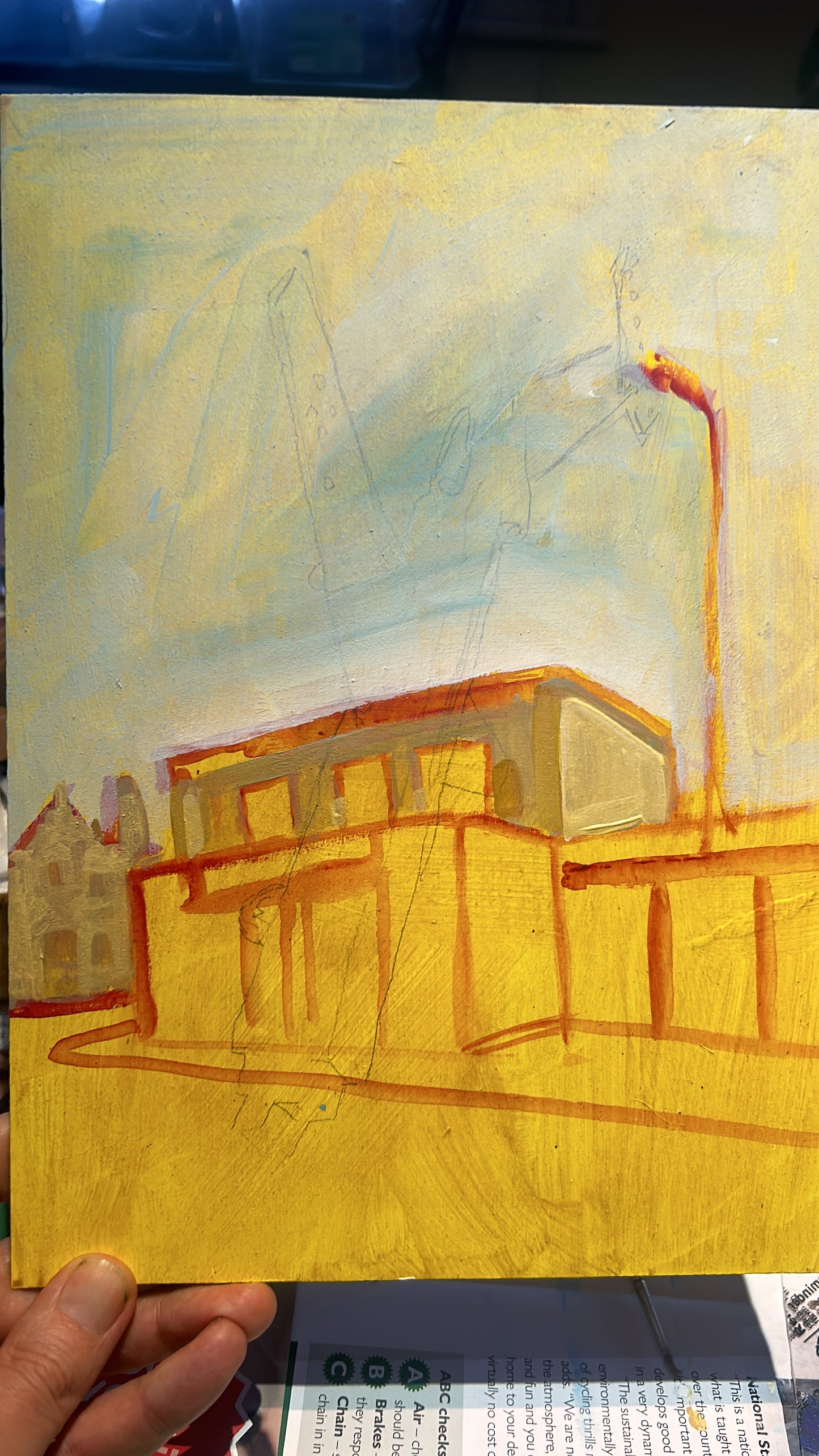 The Crooked Billet pub, Penge A4 painting. Acrylic on board. Framed. 2026. Painted on location.