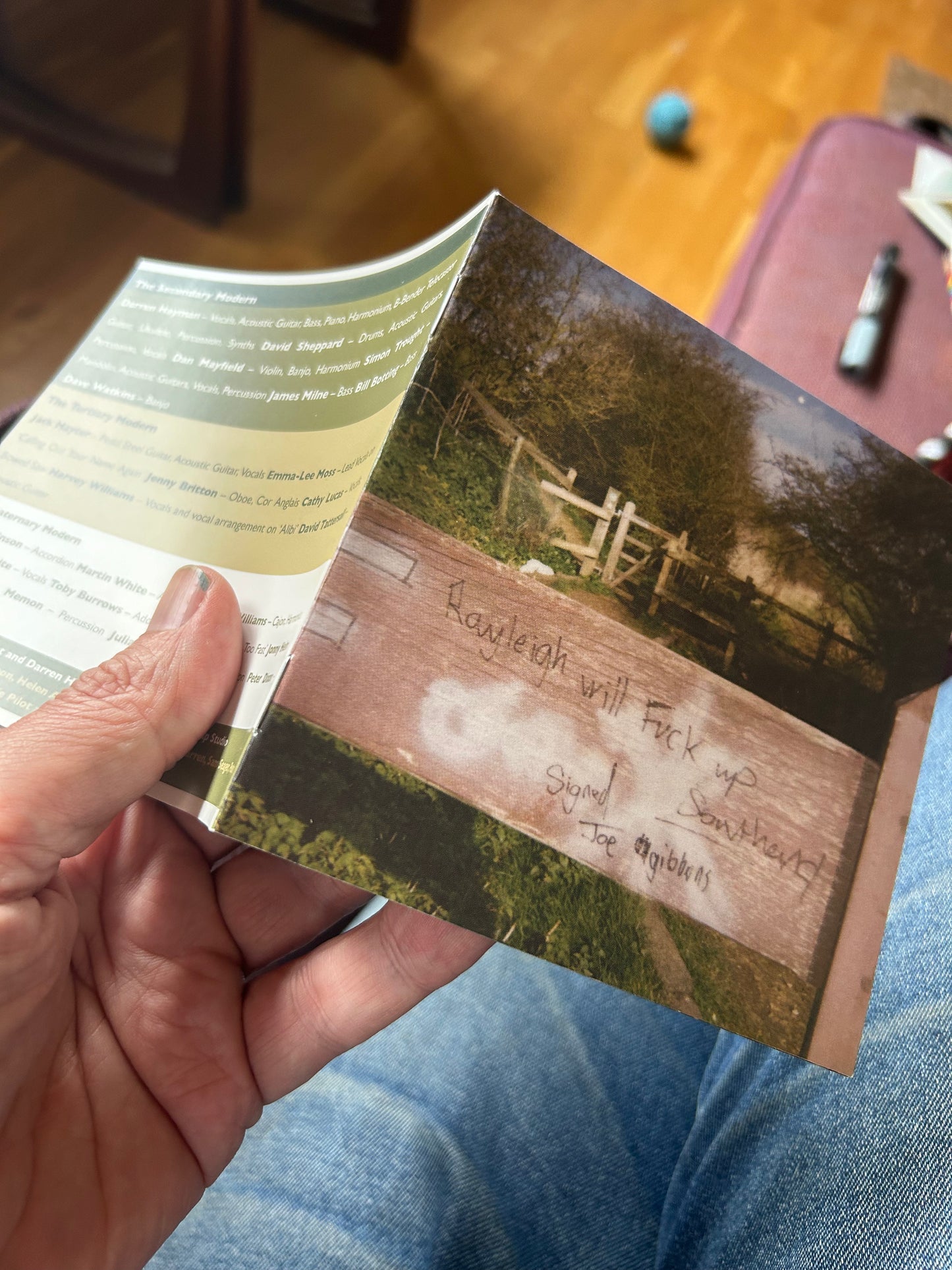 Polaroid photo 004. A Polaroid photo by Darren used as part of the artwork for his album ‘Essex Arms’. Features a lyric that Darren used on the album. Darren will sign the back of the photograph