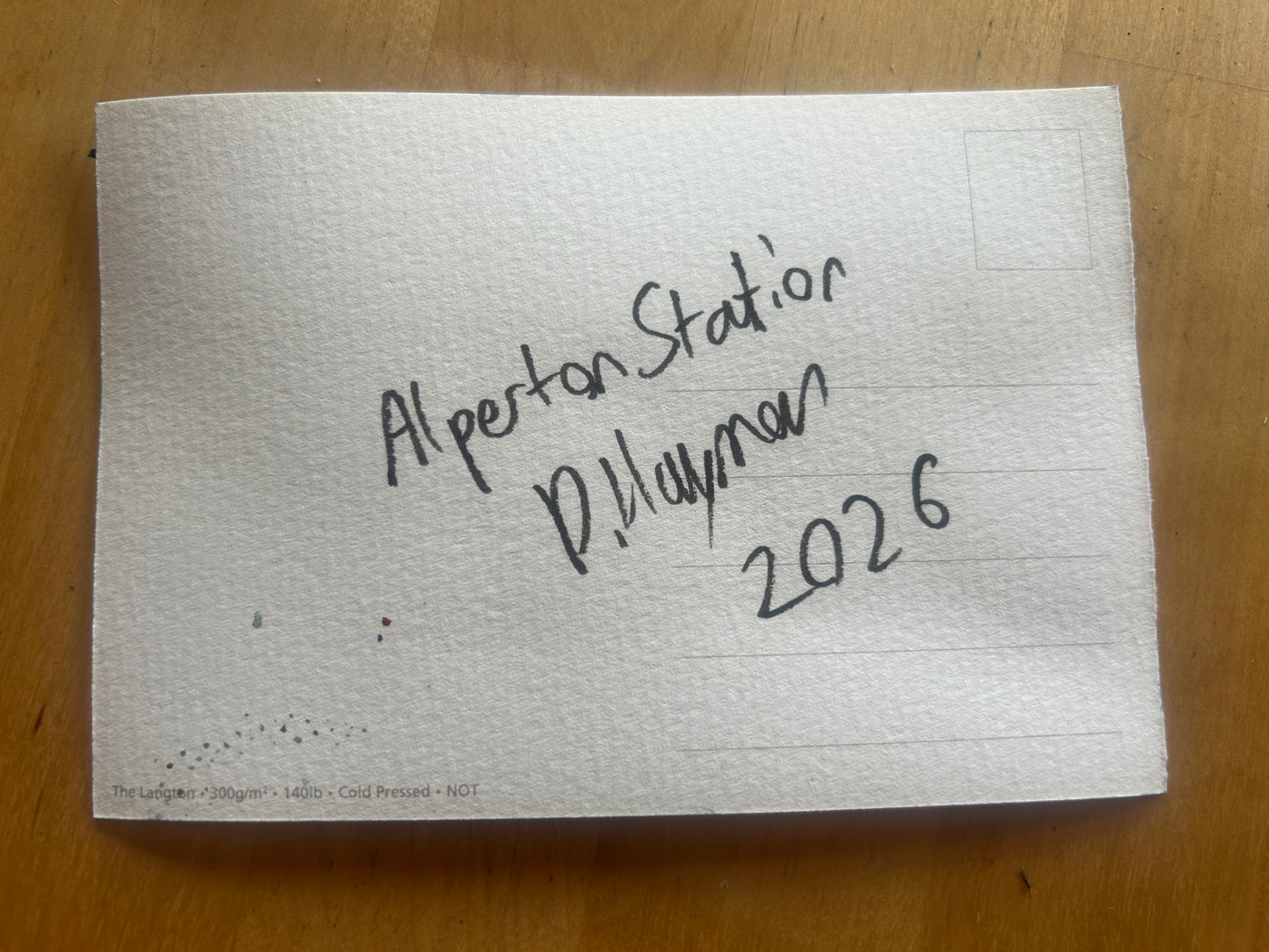 Alperton Underground Station, London. Postcard painting. Watercolour.