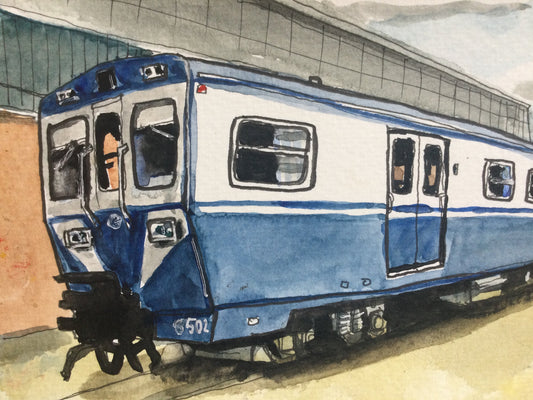 Postcard painting of Feve series 3500, Spain. Watercolour.