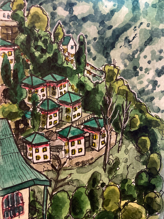 Tibetan Monastery in Happy Valley, Mossoorie, India